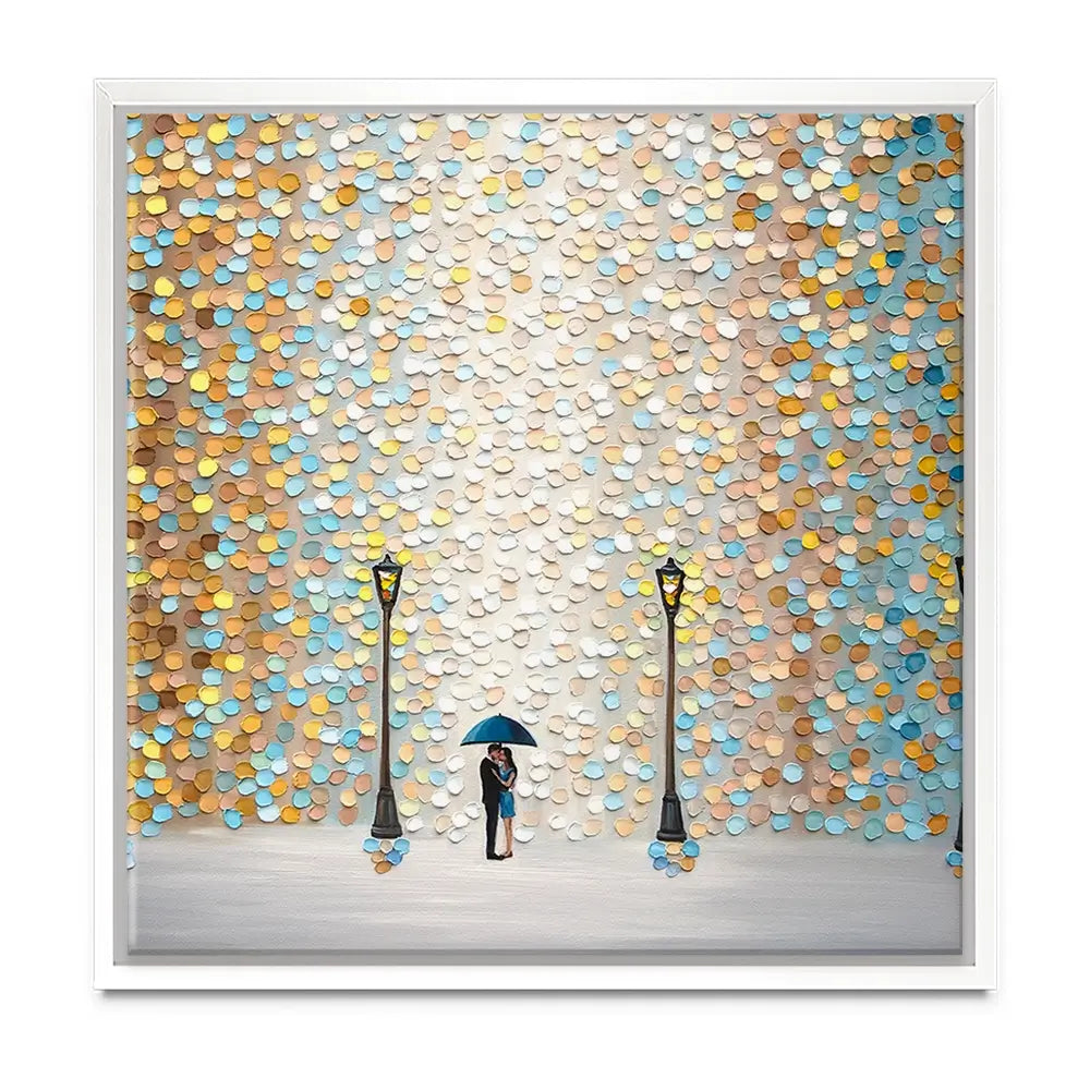 Kiss Under The Golden Rain Oversized Canvas Print Kiss Under The Golden Rain Oversized Canvas Print wall art product Art Print Shop
