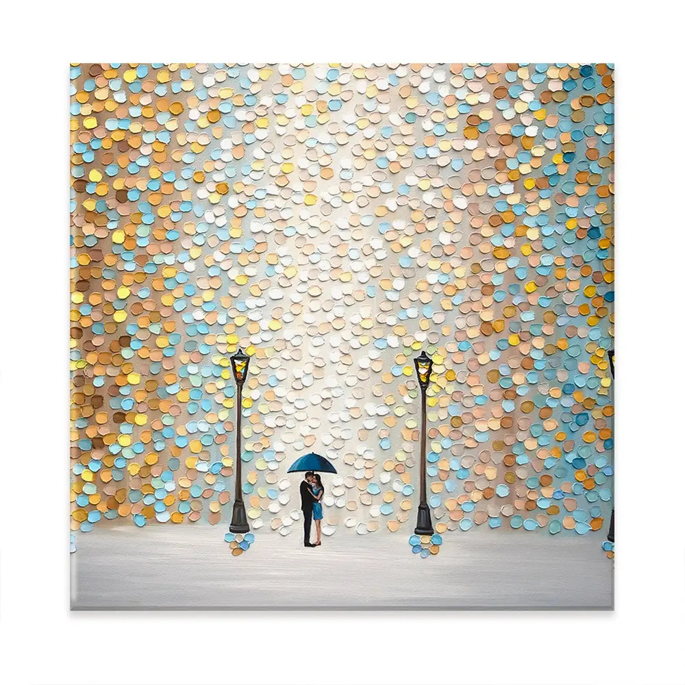 Kiss Under The Golden Rain Oversized Canvas Print Kiss Under The Golden Rain Oversized Canvas Print wall art product Art Print Shop