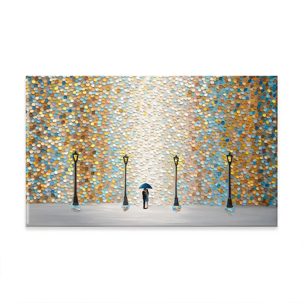 Kiss Under The Golden Rain Oversized Canvas Print Kiss Under The Golden Rain Oversized Canvas Print wall art product Art Print Shop