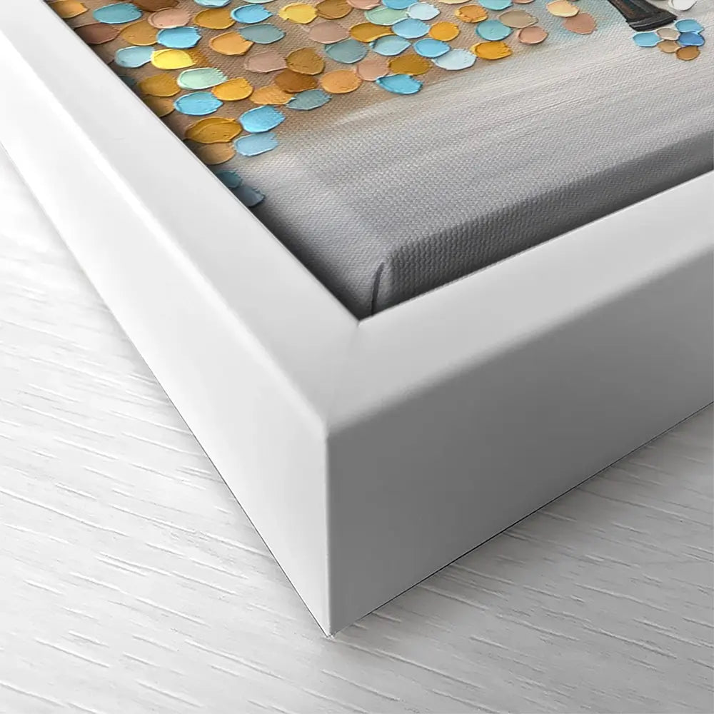 Kiss Under The Golden Rain Square Canvas Print Kiss Under The Golden Rain Square Canvas Print wall art product Ekaterina Ermilkina