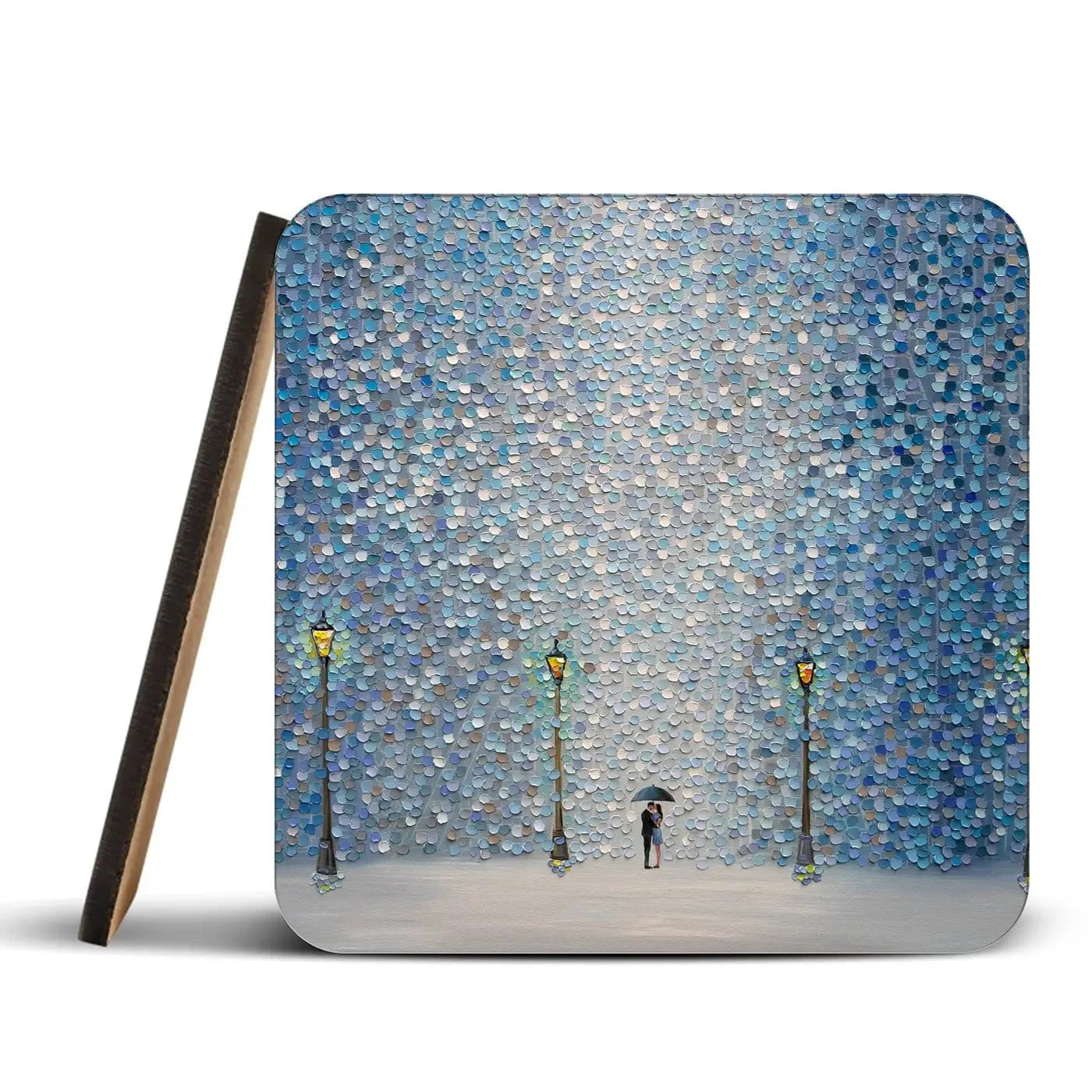 Kiss Under The Rain Coaster Set Kiss Under The Rain Coaster Set | Kiss Under The Rain Art Coasters wall art product Ekaterina Ermilkina