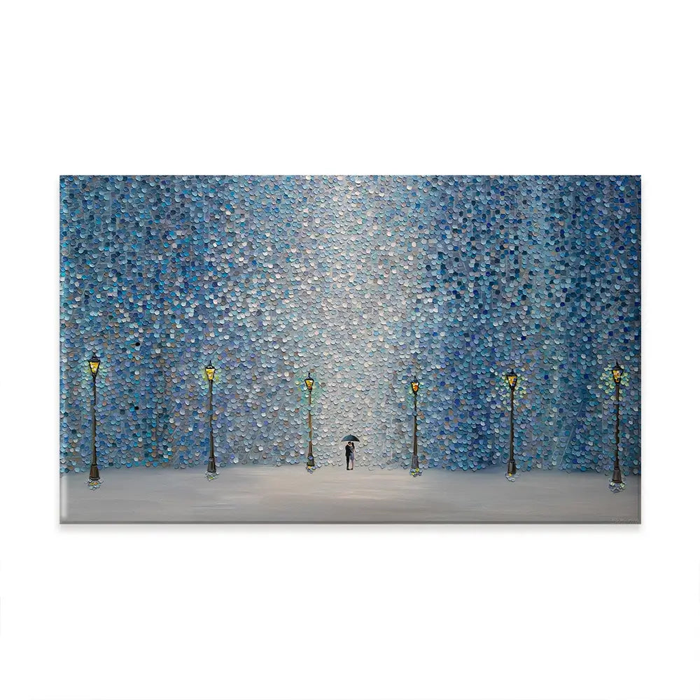 Kiss Under The Rain Oversized Canvas Print Kiss Under The Rain Oversized Canvas Print wall art product Ekaterina Ermilkina