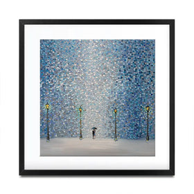 Kiss Under The Rain Square Framed Art Print Kiss Under The Rain Square Framed Art Print wall art product Ekaterina Ermilkina