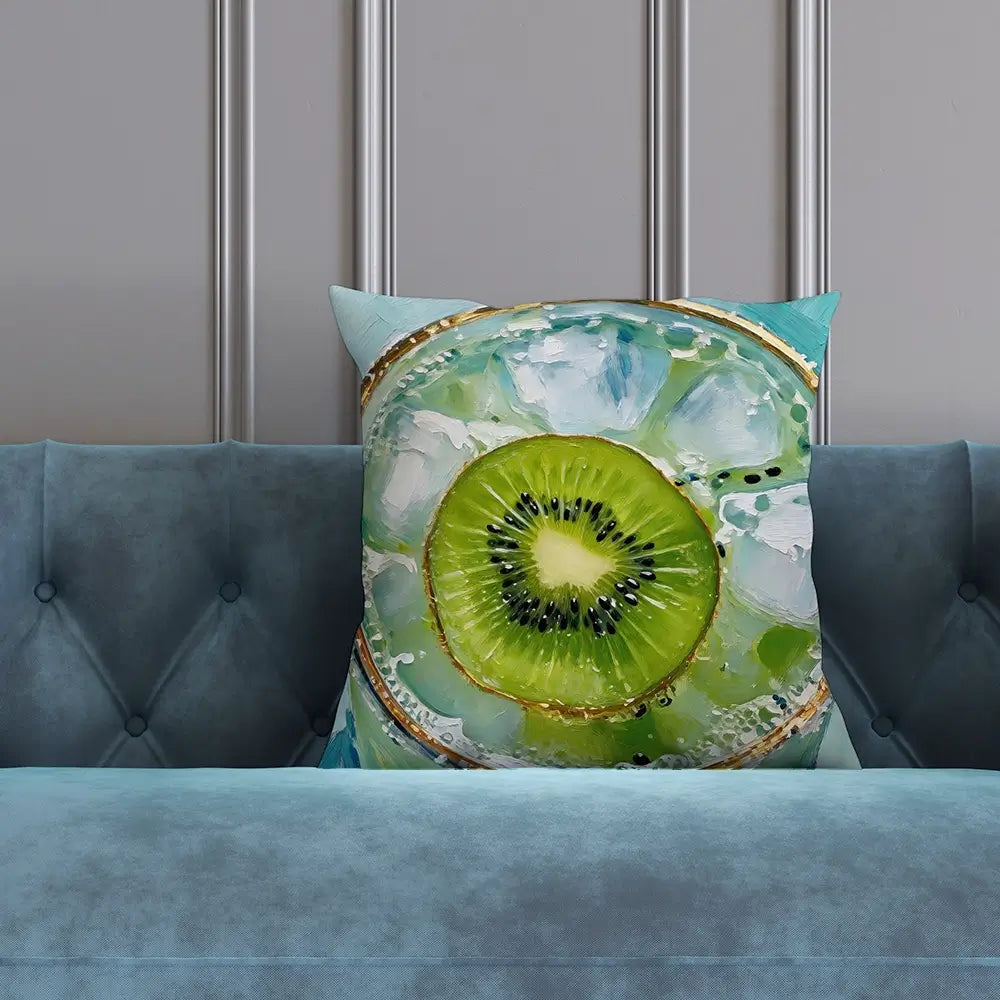 Kiwi Gin And Tonic Cocktail Cushion Kiwi Gin And Tonic Cocktail Cushion wall art product David Alexander Elder