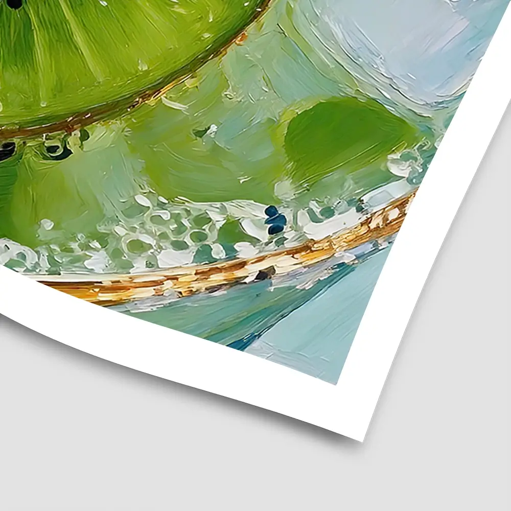 Kiwi Gin And Tonic Cocktail Square Art Print Kiwi Gin And Tonic Cocktail Square Art Print wall art product David Alexander Elder