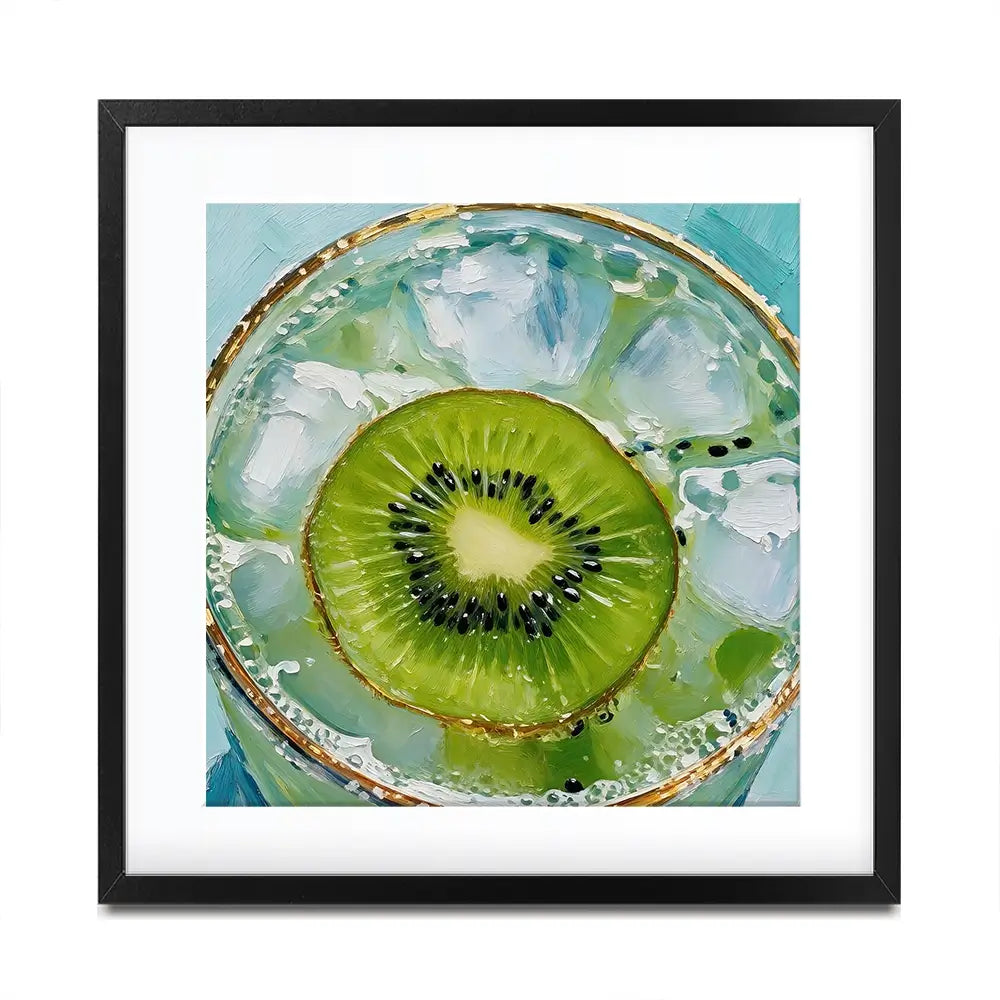 Kiwi Gin And Tonic Cocktail Square Framed Art Print Kiwi Gin And Tonic Cocktail Square Framed Art Print wall art product David Alexander Elder