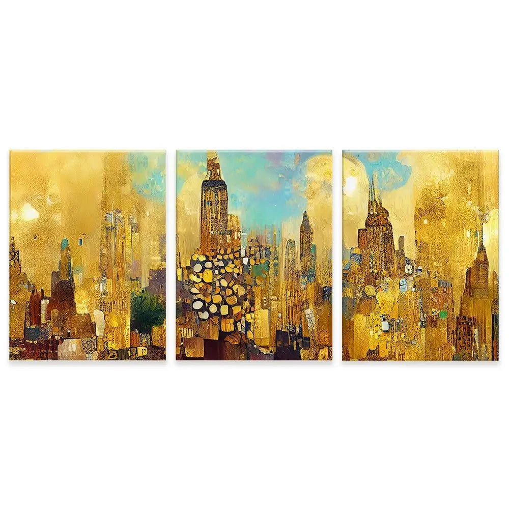 Klimt Style City Trio Canvas Print Klimt Style City Trio Canvas Print wall art product J. Waleson Photo / Shutterstock