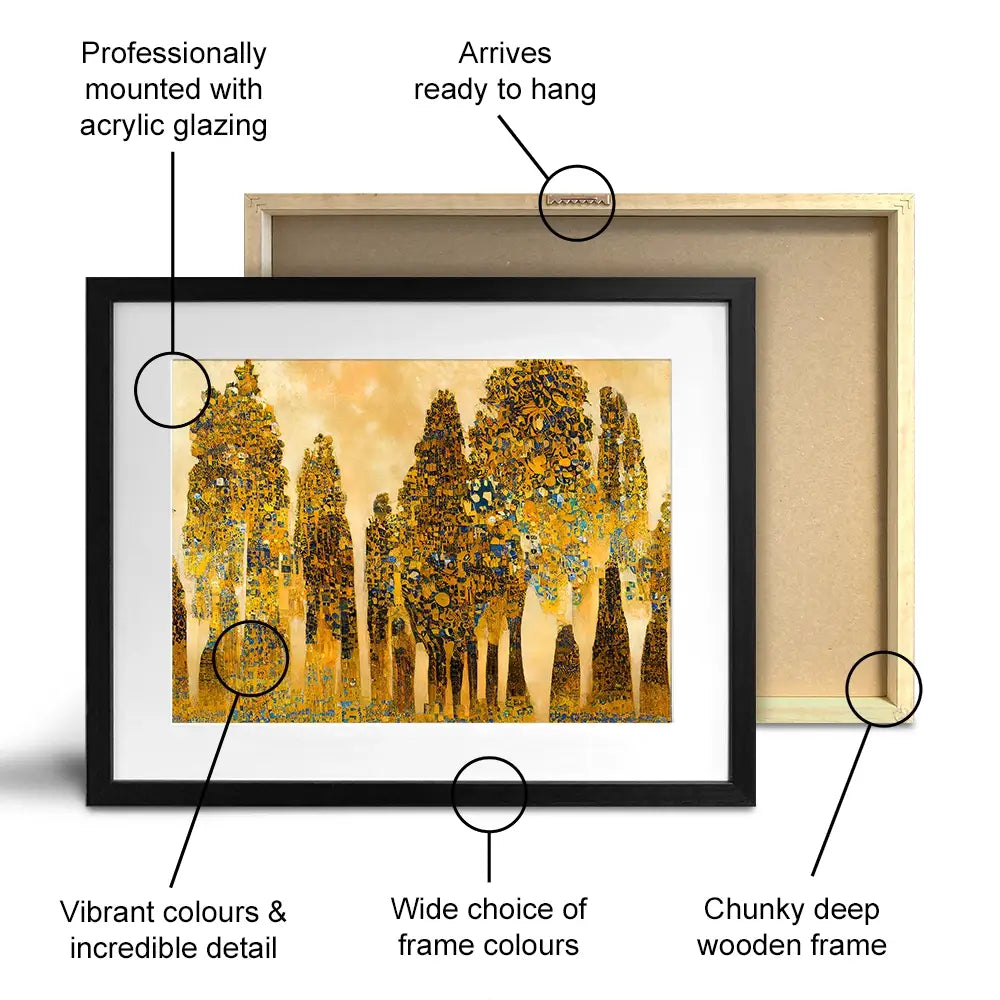 Klimt Style Trees Framed Art Print Klimt Style Trees Framed Art Print wall art product J. Waleson Photo / Shutterstock
