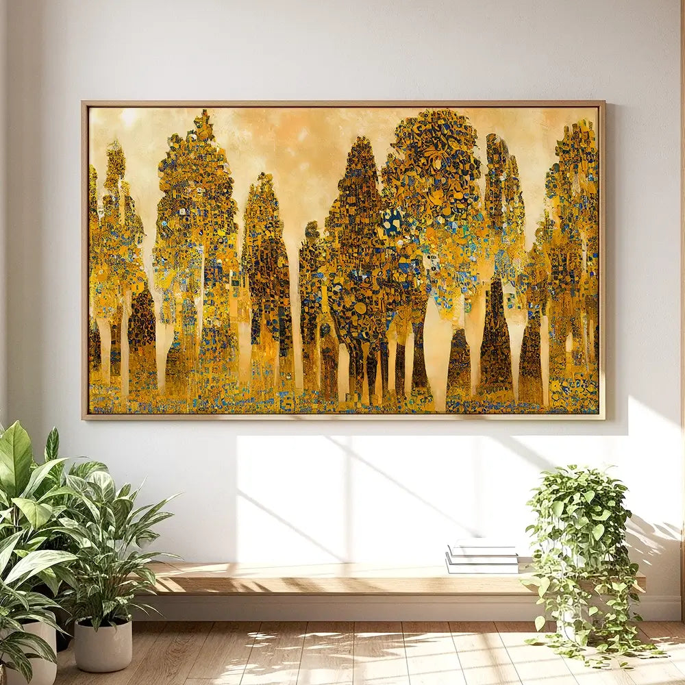 Klimt Style Trees Oversized Canvas Print Klimt Style Trees Oversized Canvas Print wall art product Art Print Shop