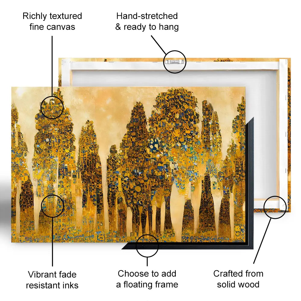 Klimt Style Trees Oversized Canvas Print Klimt Style Trees Oversized Canvas Print wall art product J. Waleson Photo / Shutterstock