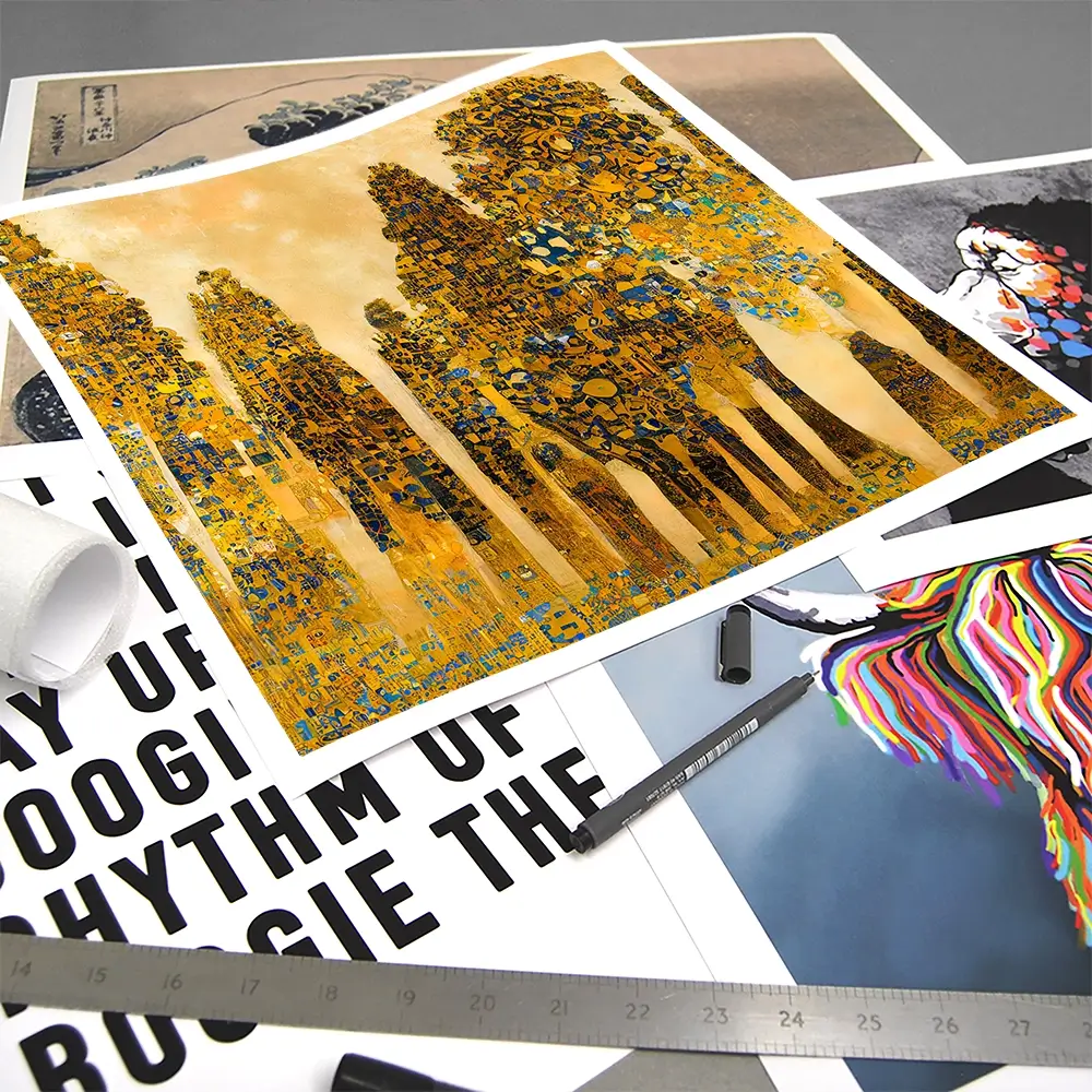 Klimt Style Trees Square Art Print Klimt Style Trees Square Art Print wall art product J. Waleson Photo / Shutterstock