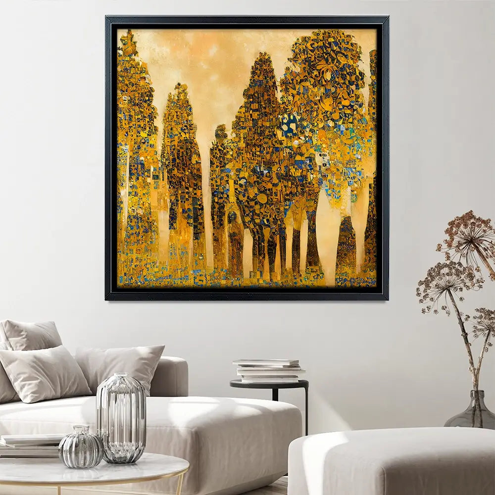 Klimt Style Trees Square Canvas Print Klimt Style Trees Square Canvas Print wall art product J. Waleson Photo / Shutterstock