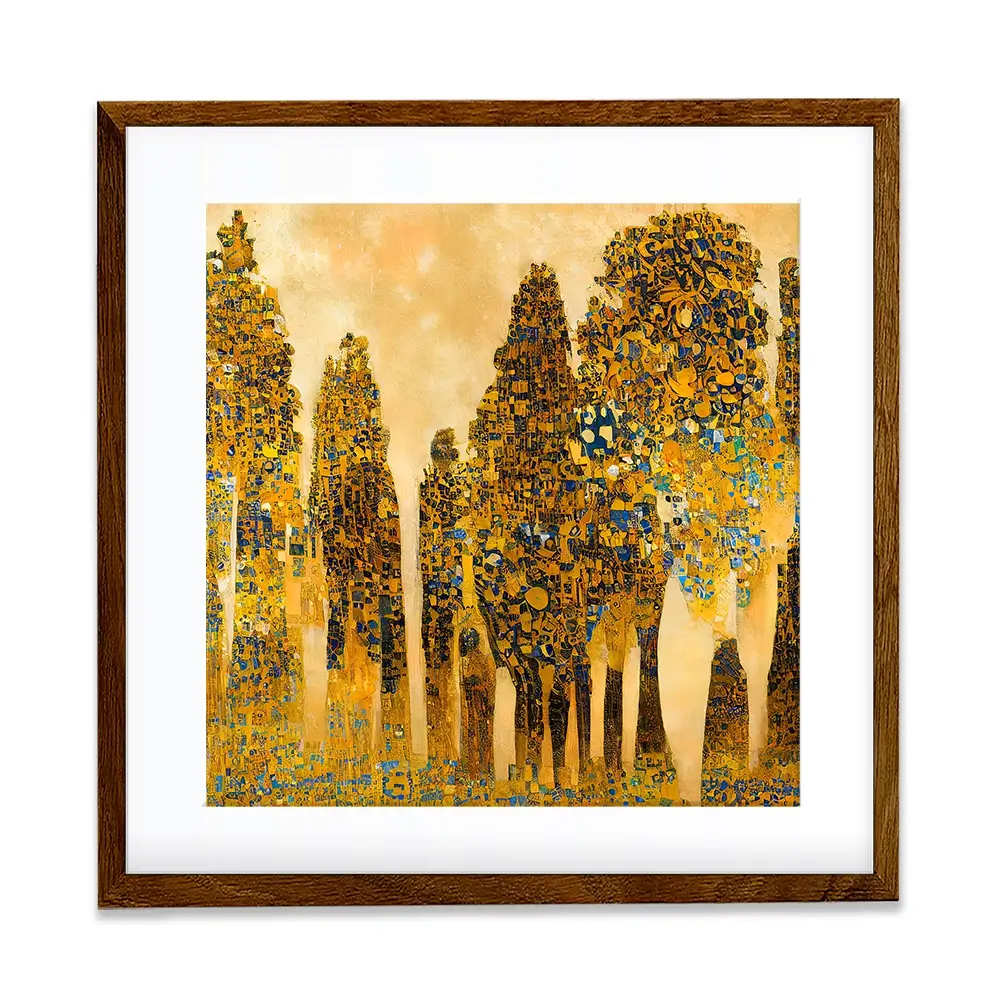 Klimt Style Trees Square Framed Art Print Klimt Style Trees Square Framed Art Print wall art product J. Waleson Photo / Shutterstock