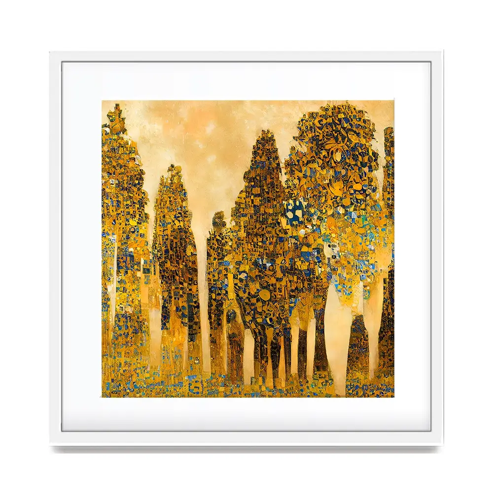 Klimt Style Trees Square Framed Art Print Klimt Style Trees Square Framed Art Print wall art product J. Waleson Photo / Shutterstock