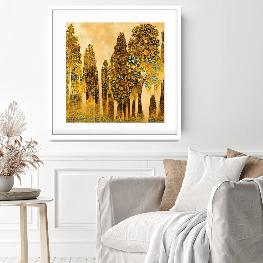 Klimt Style Trees Square Framed Art Print Klimt Style Trees Square Framed Art Print wall art product J. Waleson Photo / Shutterstock