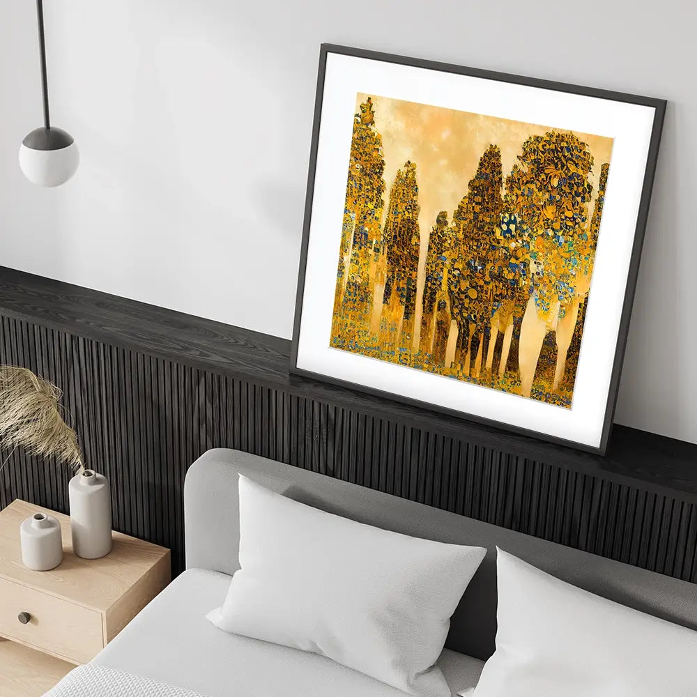 Klimt Style Trees Square Framed Art Print Klimt Style Trees Square Framed Art Print wall art product J. Waleson Photo / Shutterstock