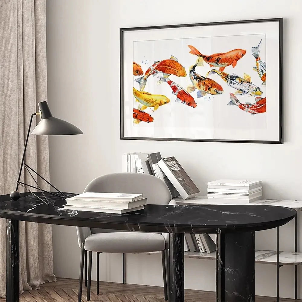 Koi Carp Framed Art Print Koi Carp Framed Art Print wall art product Faenkova Elena / Shutterstock