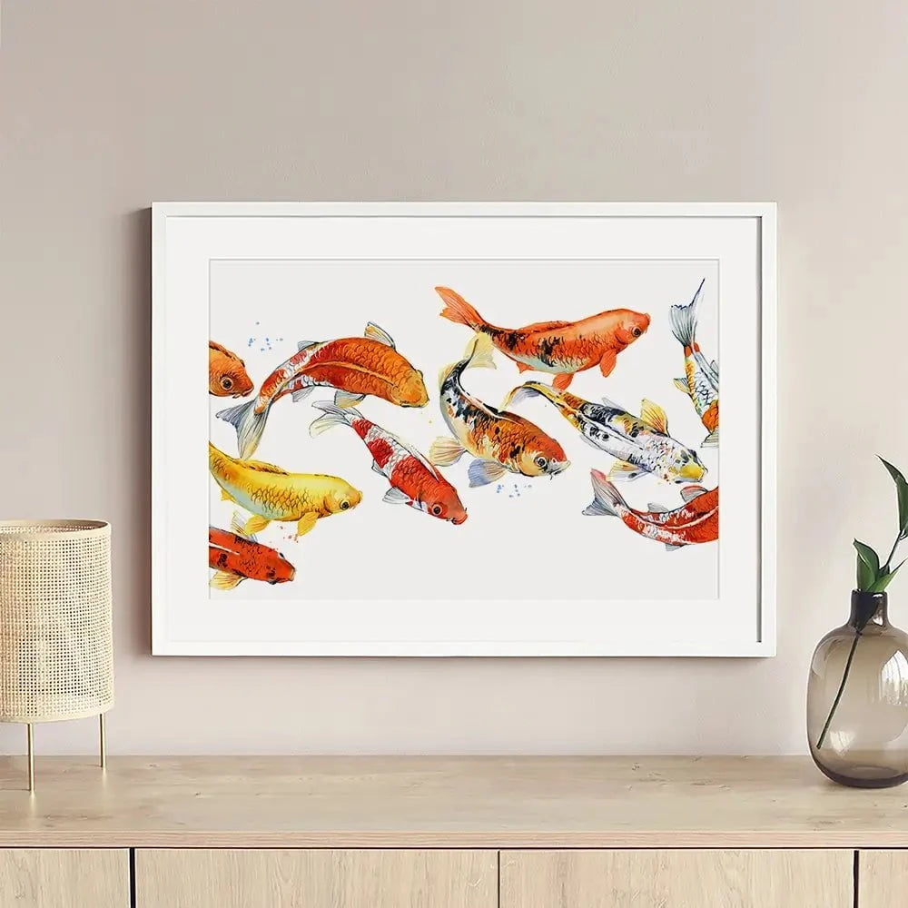 Koi Carp Framed Art Print Koi Carp Framed Art Print wall art product Faenkova Elena / Shutterstock
