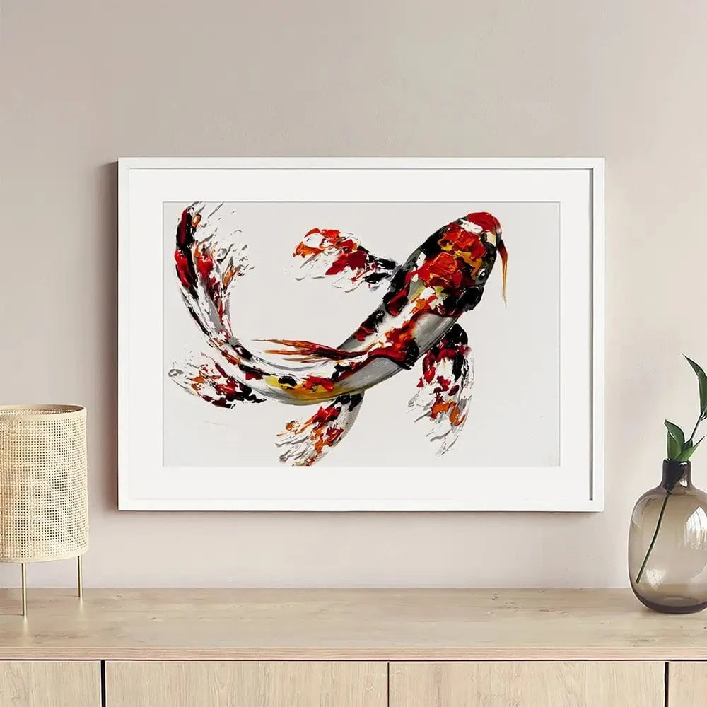 Koi Fish Framed Art Print Koi Fish Framed Art Print wall art product Osnat Tzadok