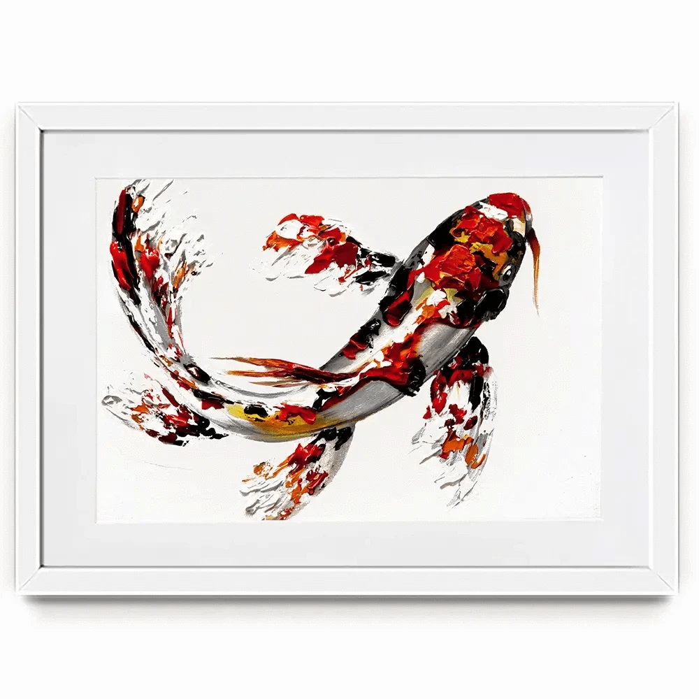 Koi Fish Framed Art Print Koi Fish Framed Art Print wall art product Osnat Tzadok
