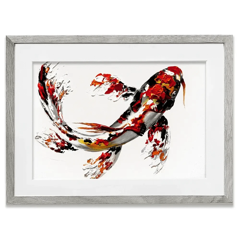 Koi Fish Framed Art Print Koi Fish Framed Art Print wall art product Osnat Tzadok