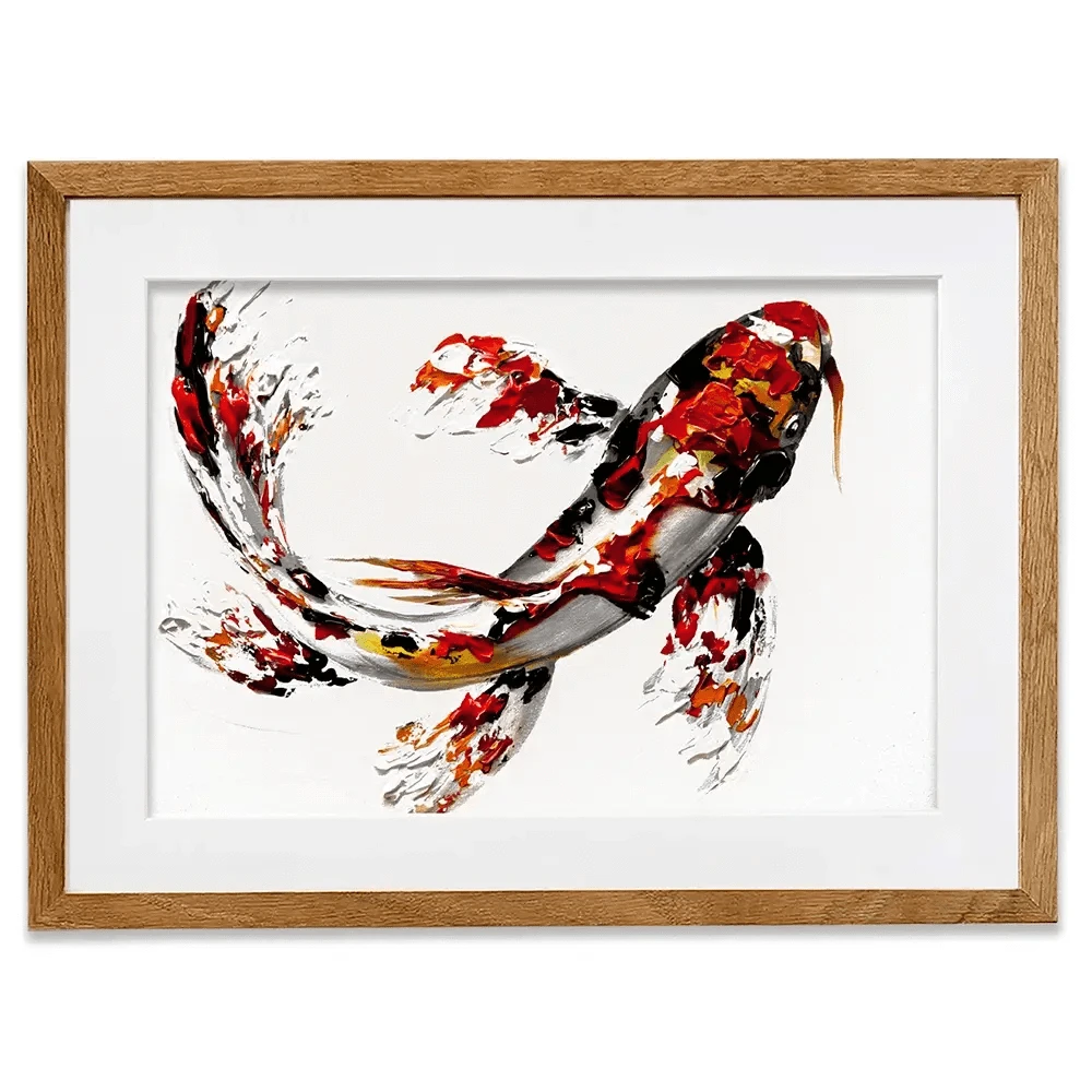 Koi Fish Framed Art Print Koi Fish Framed Art Print wall art product Osnat Tzadok