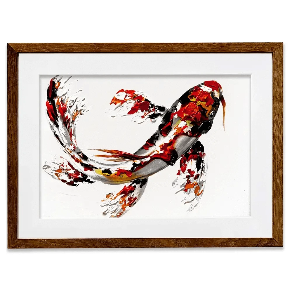 Koi Fish Framed Art Print Koi Fish Framed Art Print wall art product Osnat Tzadok