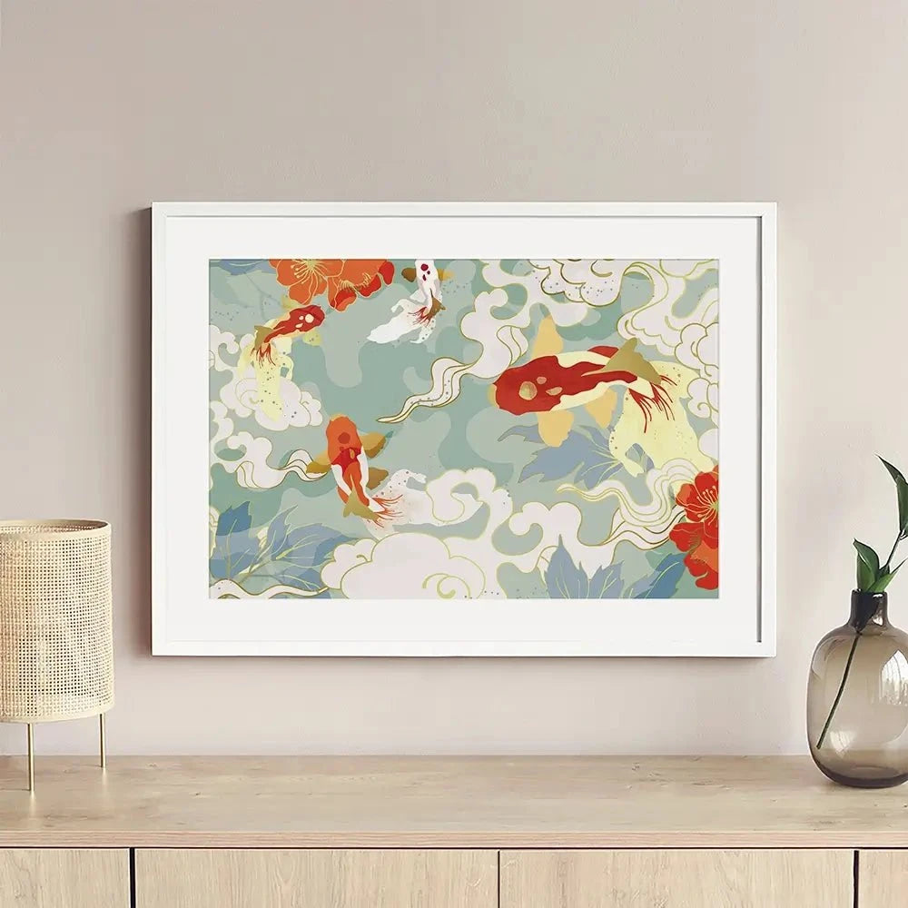 Koi Framed Art Print Koi Framed Art Print wall art product TWINS DESIGN STUDIO / Shutterstock