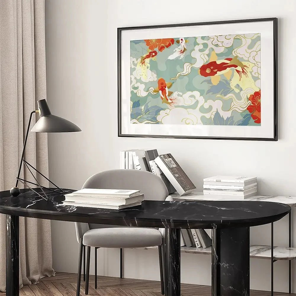 Koi Framed Art Print Koi Framed Art Print wall art product TWINS DESIGN STUDIO / Shutterstock