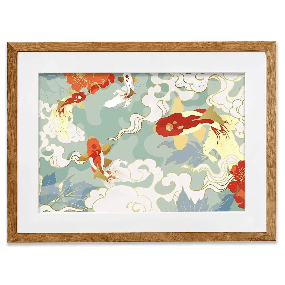 Koi Framed Art Print Koi Framed Art Print wall art product TWINS DESIGN STUDIO / Shutterstock