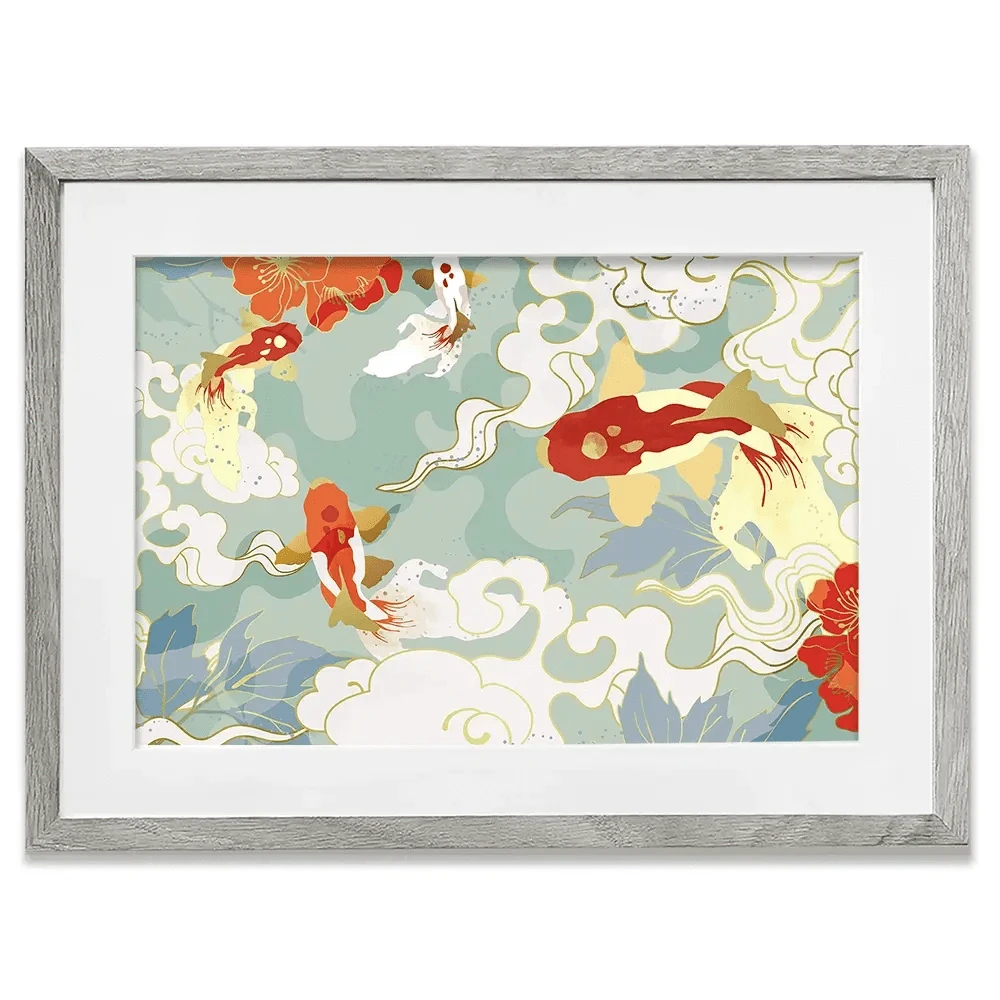 Koi Framed Art Print Koi Framed Art Print wall art product TWINS DESIGN STUDIO / Shutterstock