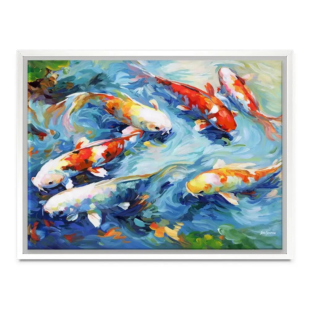 Koi Peaceful Glide Canvas Print Koi Peaceful Glide Canvas Print wall art product Leon Devenice