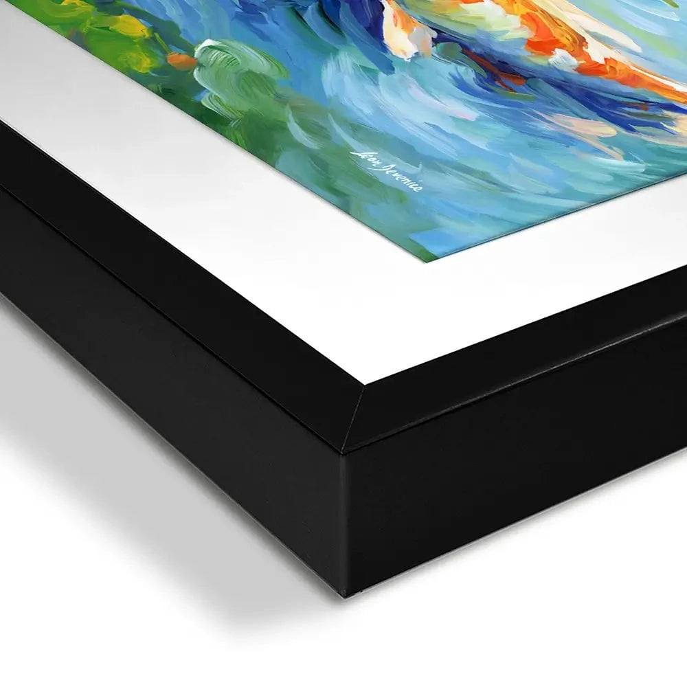 Koi Peaceful Glide Framed Art Print Koi Peaceful Glide Framed Art Print wall art product Leon Devenice