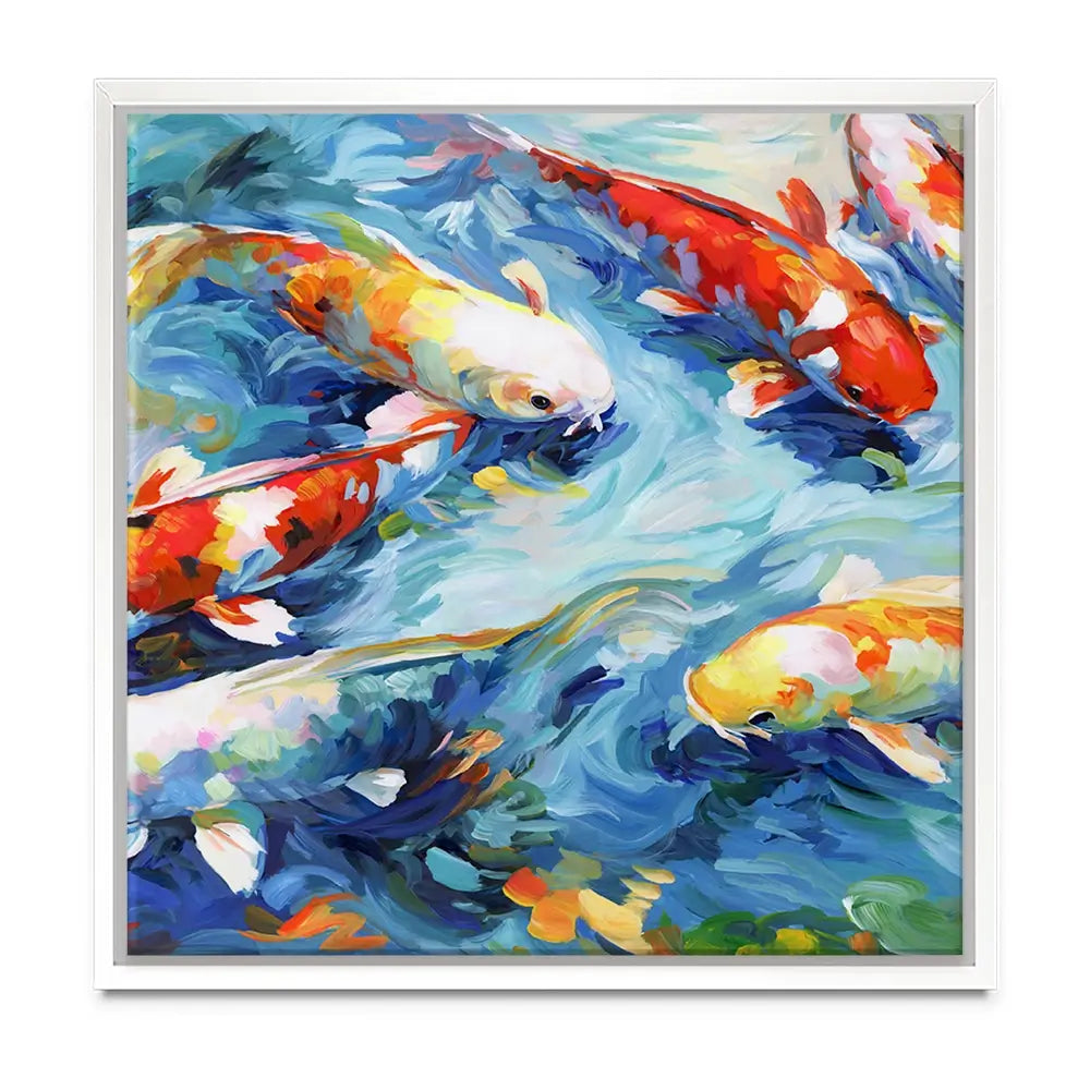 Koi Peaceful Glide Oversized Canvas Print Koi Peaceful Glide Oversized Canvas Print wall art product Art Print Shop