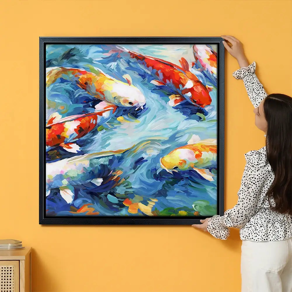 Koi Peaceful Glide Oversized Canvas Print Koi Peaceful Glide Oversized Canvas Print wall art product Art Print Shop