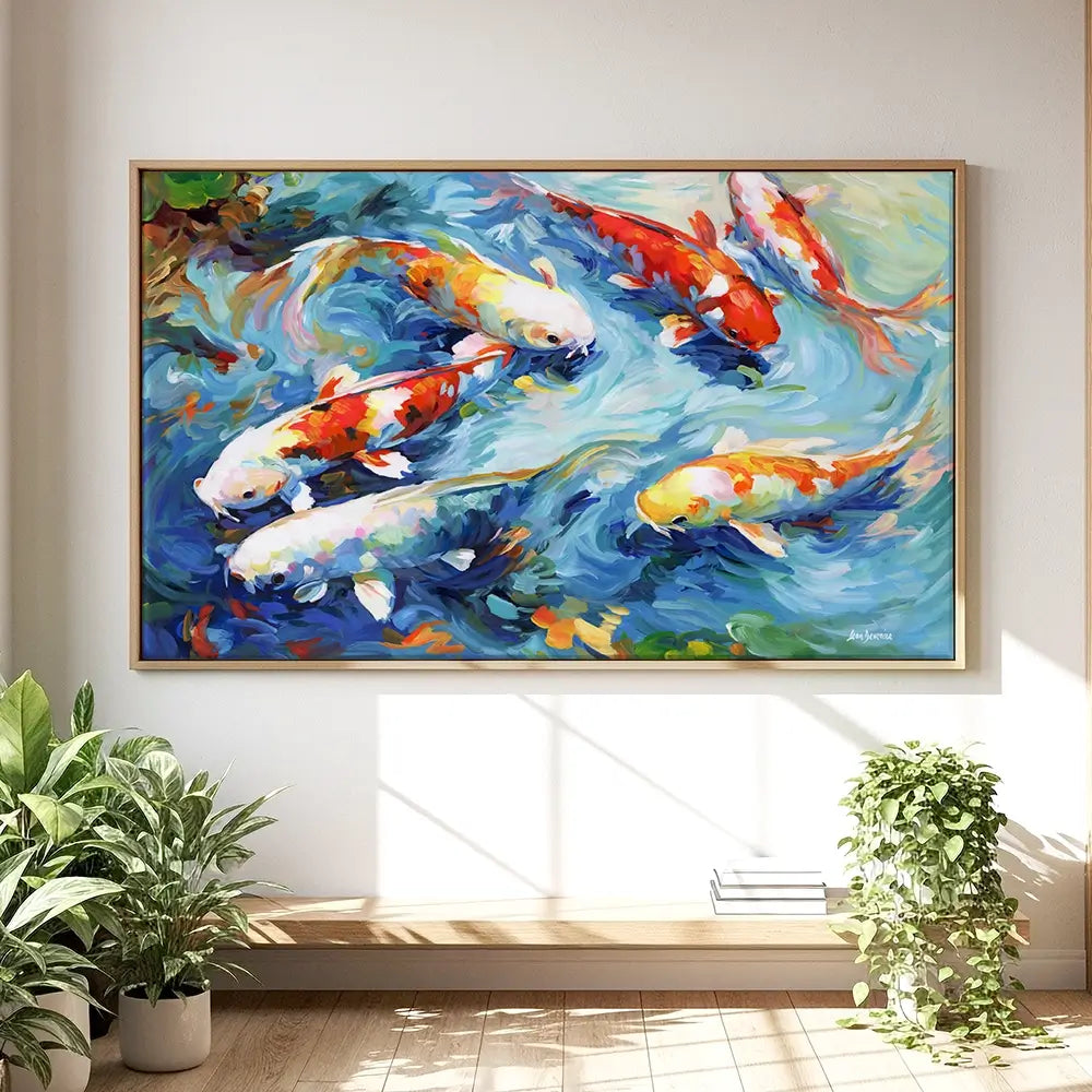 Koi Peaceful Glide Oversized Canvas Print Koi Peaceful Glide Oversized Canvas Print wall art product Art Print Shop