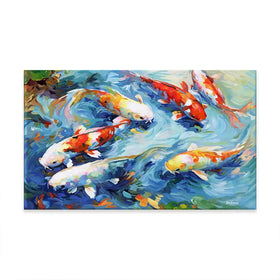 Koi Peaceful Glide Oversized Canvas Print Koi Peaceful Glide Oversized Canvas Print wall art product Art Print Shop