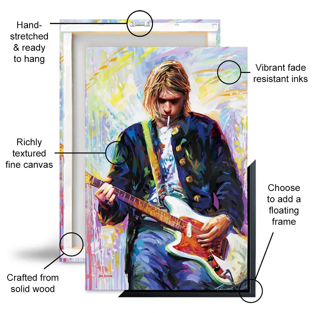 Kurt Cobain Canvas Print Kurt Cobain Canvas Print wall art product Leon Devenice