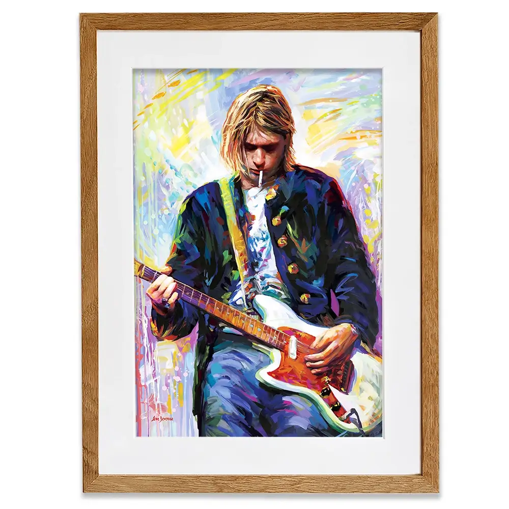 Kurt Cobain Framed Art Print Kurt Cobain Framed Art Print wall art product Leon Devenice