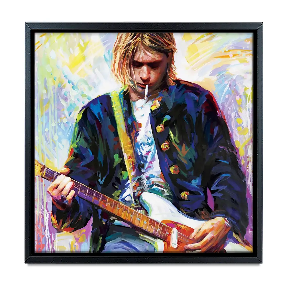 Kurt Cobain Square Canvas Print Kurt Cobain Square Canvas Print wall art product Leon Devenice