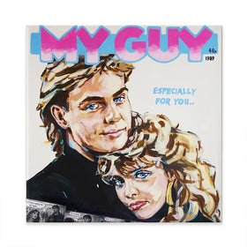 Kylie And Jason My Guy Square Canvas Print Kylie And Jason My Guy Square Canvas Print wall art product Juliet Stockton