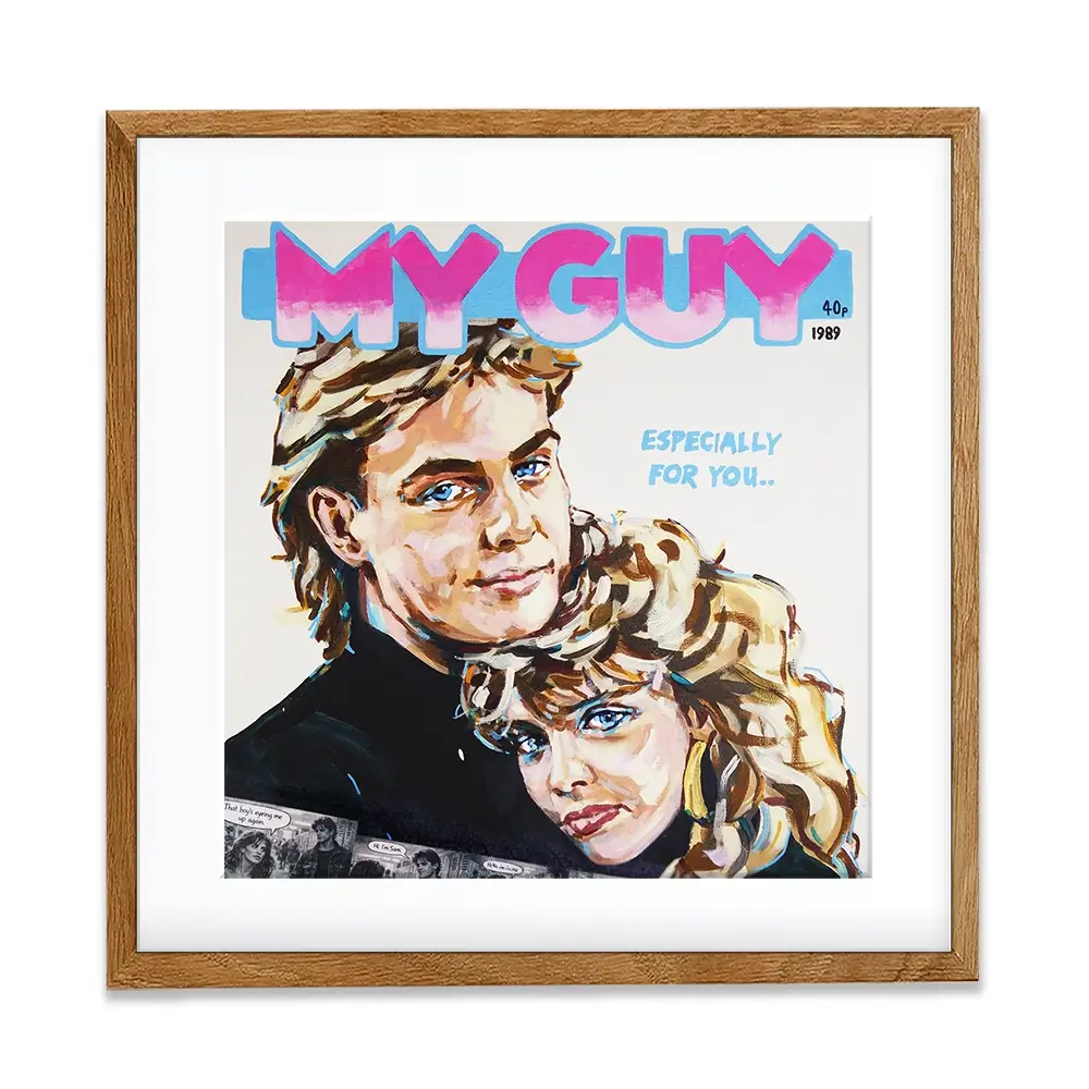 Kylie And Jason My Guy Square Framed Art Print Kylie And Jason My Guy Square Framed Art Print wall art product Juliet Stockton