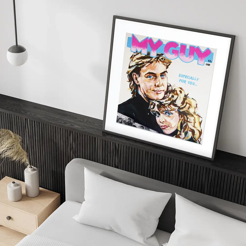 Kylie And Jason My Guy Square Framed Art Print Kylie And Jason My Guy Square Framed Art Print wall art product Juliet Stockton