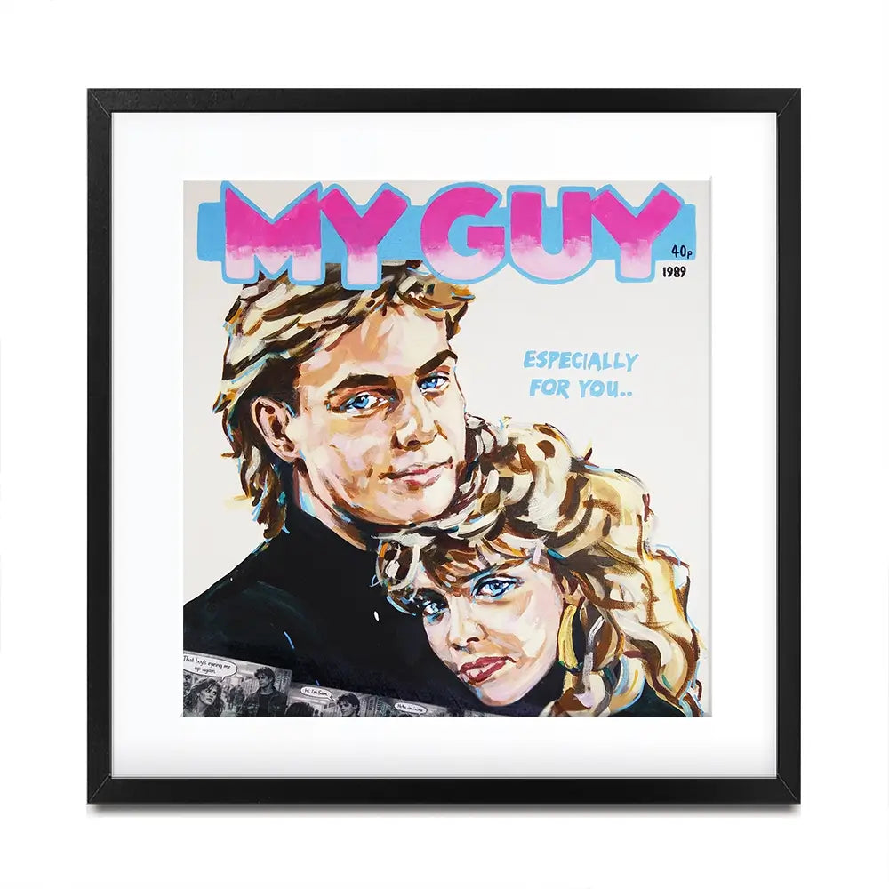 Kylie And Jason My Guy Square Framed Art Print Kylie And Jason My Guy Square Framed Art Print wall art product Juliet Stockton