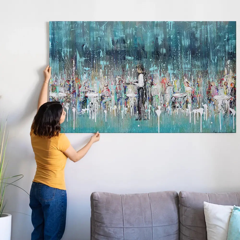 La Jolie Terrasse Oversized Canvas Print La Jolie Terrasse Oversized Canvas Print wall art product Art Print Shop