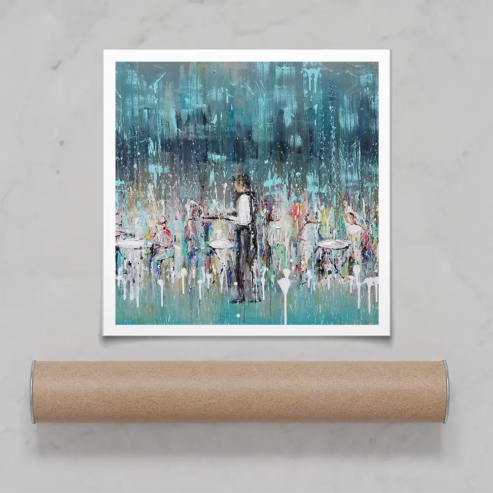 La Jolie Terrasse Square Art Print La Jolie Terrasse Square Art Print wall art product Art Print Shop