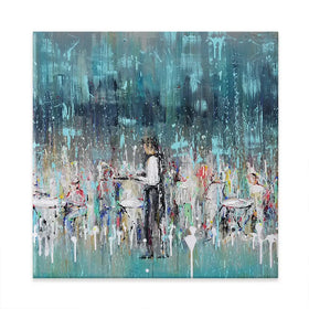La Jolie Terrasse Square Canvas Print La Jolie Terrasse Square Canvas Print wall art product Art Print Shop