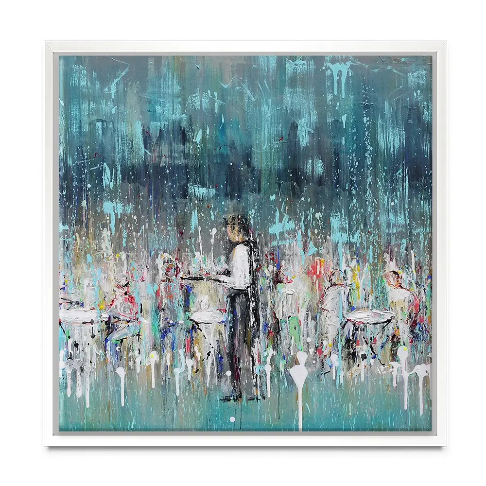 La Jolie Terrasse Square Canvas Print La Jolie Terrasse Square Canvas Print wall art product Art Print Shop