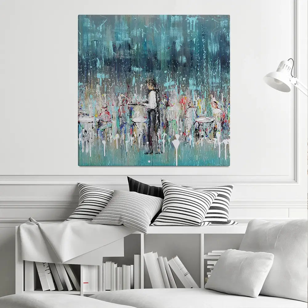 La Jolie Terrasse Square Canvas Print La Jolie Terrasse Square Canvas Print wall art product Art Print Shop