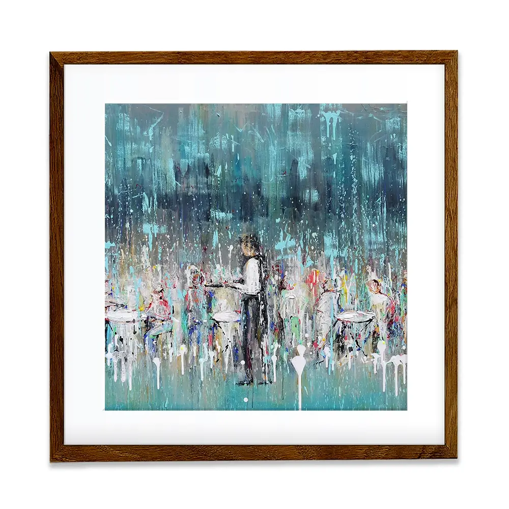 La Jolie Terrasse Square Framed Art Print La Jolie Terrasse Square Framed Art Print wall art product Art Print Shop